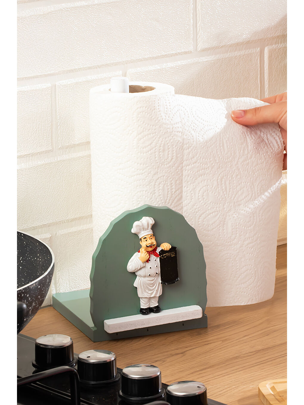 Karışık 2068 Ahşap Dekoratif Kağıt Havluluk Masa Üstü Havlu Kağıtlık Peçetelik 25x14x12cm-1