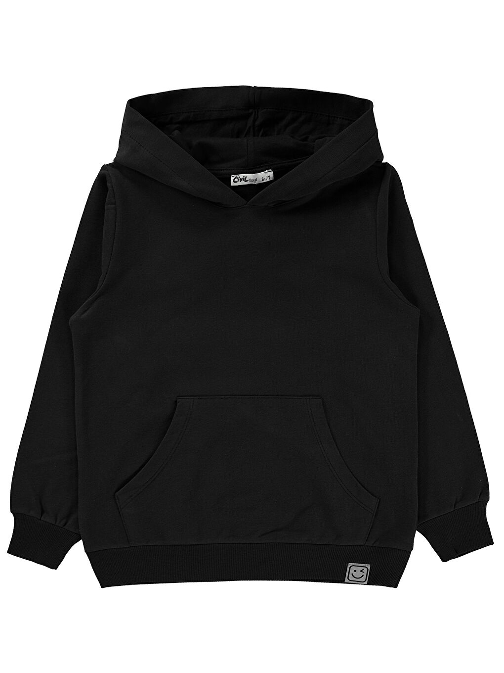 Civil Siyah Erkek Çocuk Sweatshirt 10-13 Yaş Soft Siyah