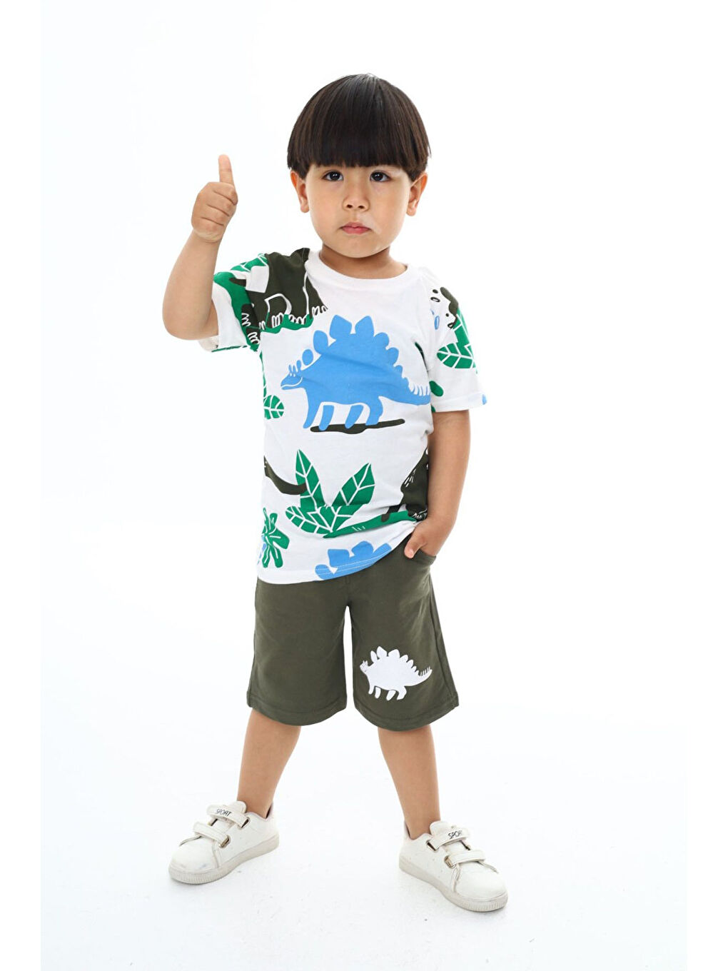 Gri Erkek Çocuk Şortlu Takımlar-1