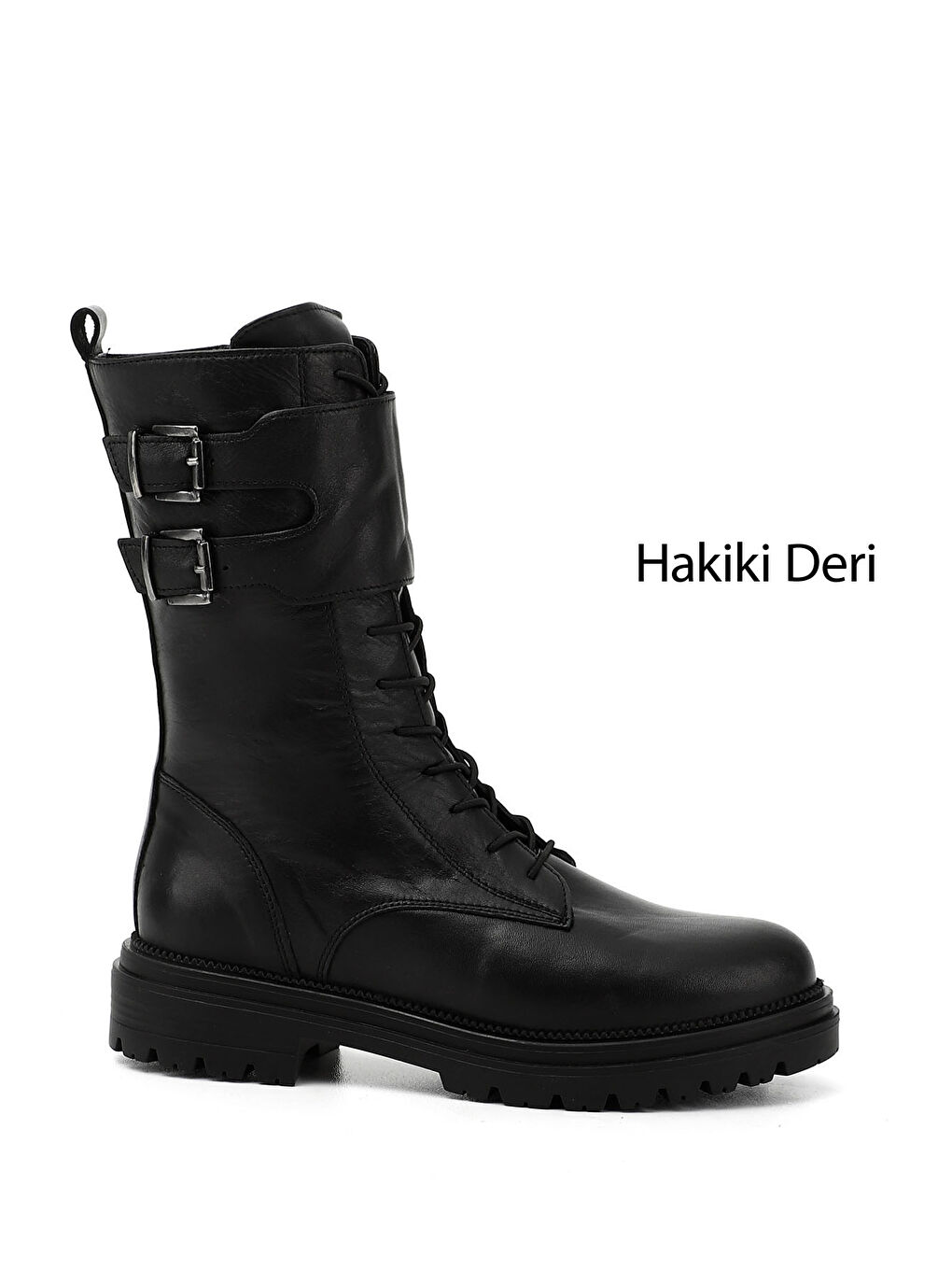 Mor Kadın ZÜMRÜT-SİYAH Fermuarlı Hakiki Deri Postal Bot