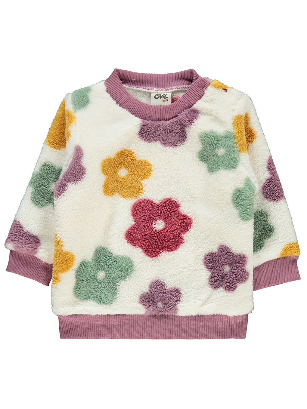 Civil Ekru Baby Kız Bebek Sweatshirt 6-18 Ay Ekru