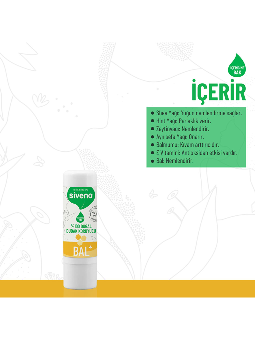 %100 Doğal Dudak Koruyucu Bal Bitkisel Lipbalm Dudak Kremi Nemlendirici Parlatıcı Onarıcı 6 G-2