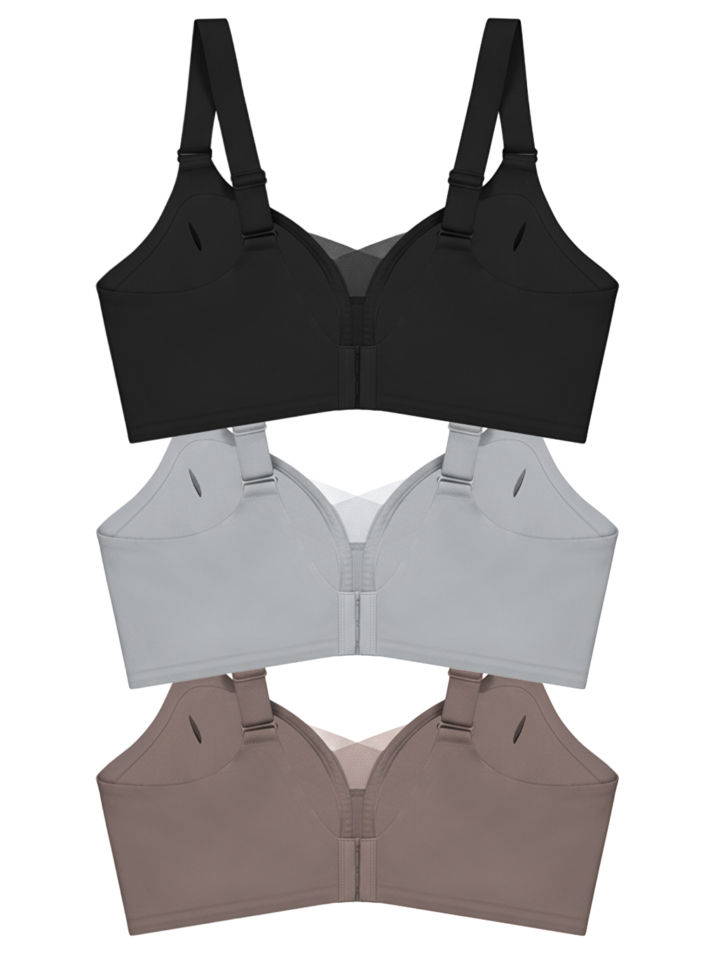 Karışık Seamless Bra - Shape | Lazer Kesim Dikişsiz Toparlayıcı Büyük Beden Tüllü Kadın Sütyen 3'Lü Paket-2-1