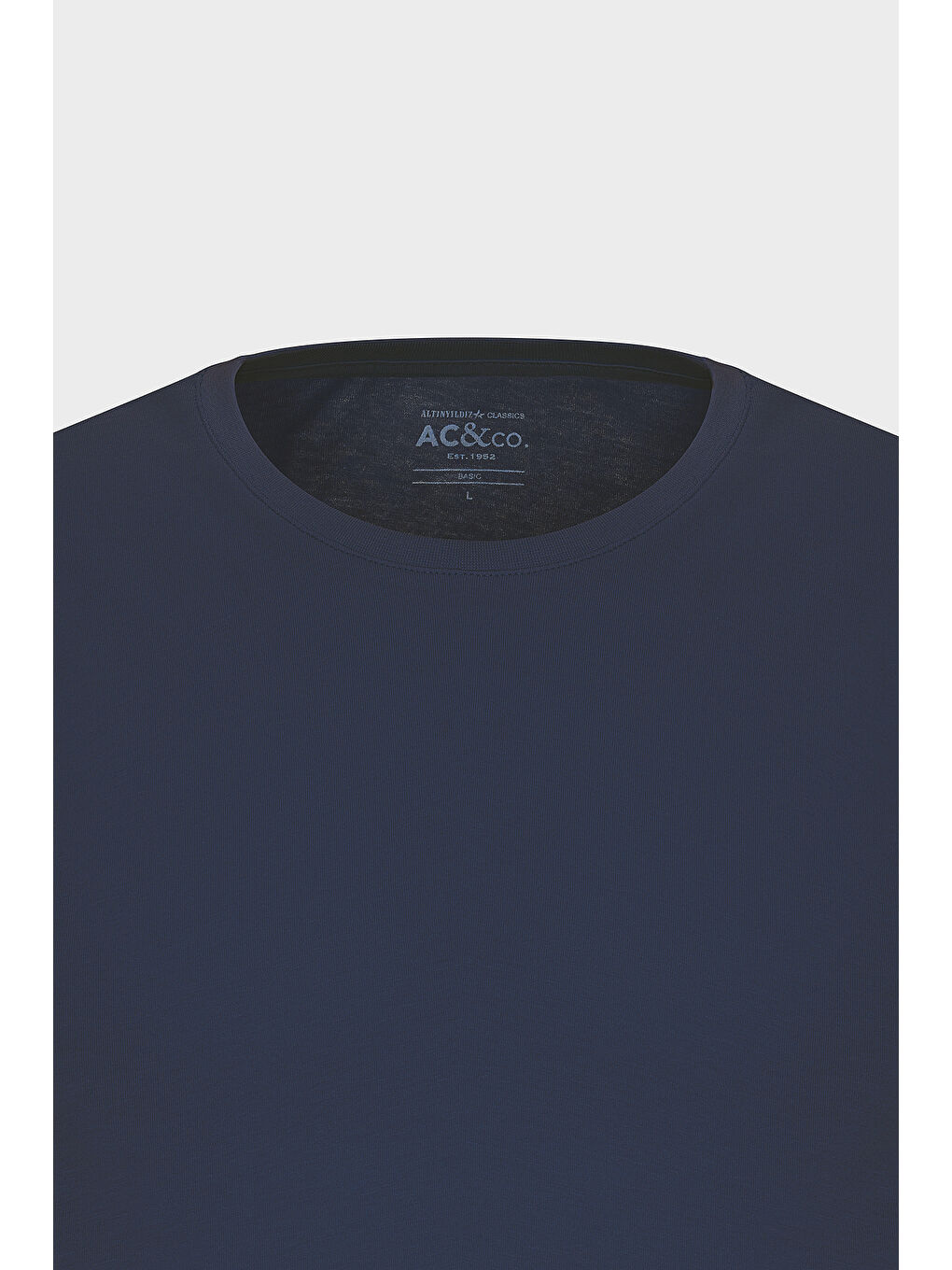 Erkek Lacivert-Lacivert Slim Fit Bisiklet Yaka 2'li Düz Tişört Paketi-8