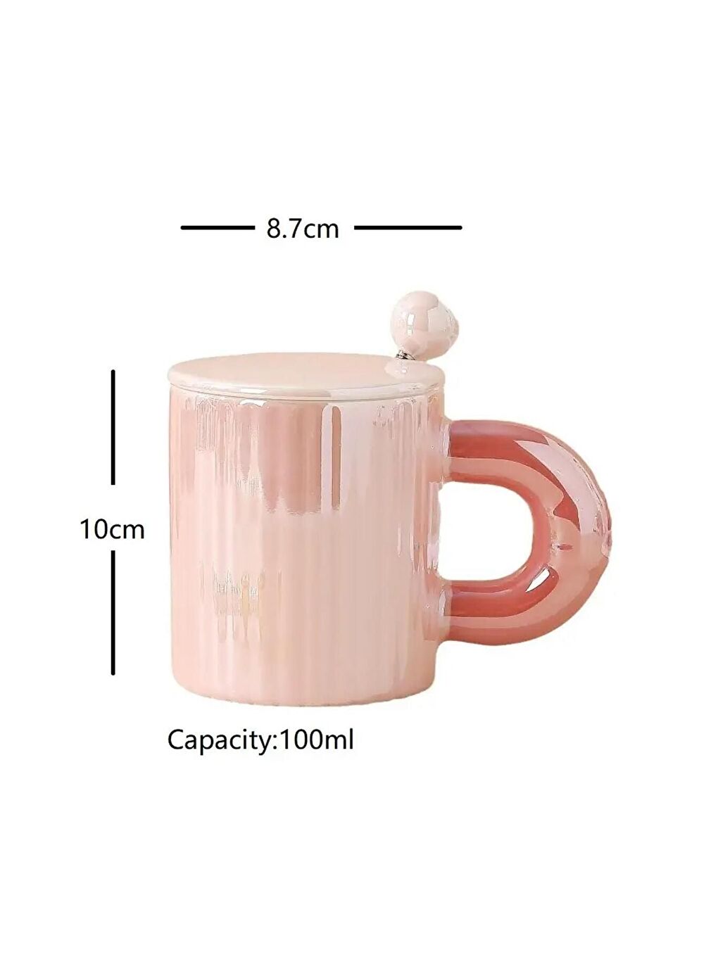 BAM HEDİYELİK EŞYA Karişik Minimal Pastel Tonlu Seramik Kupa - 3