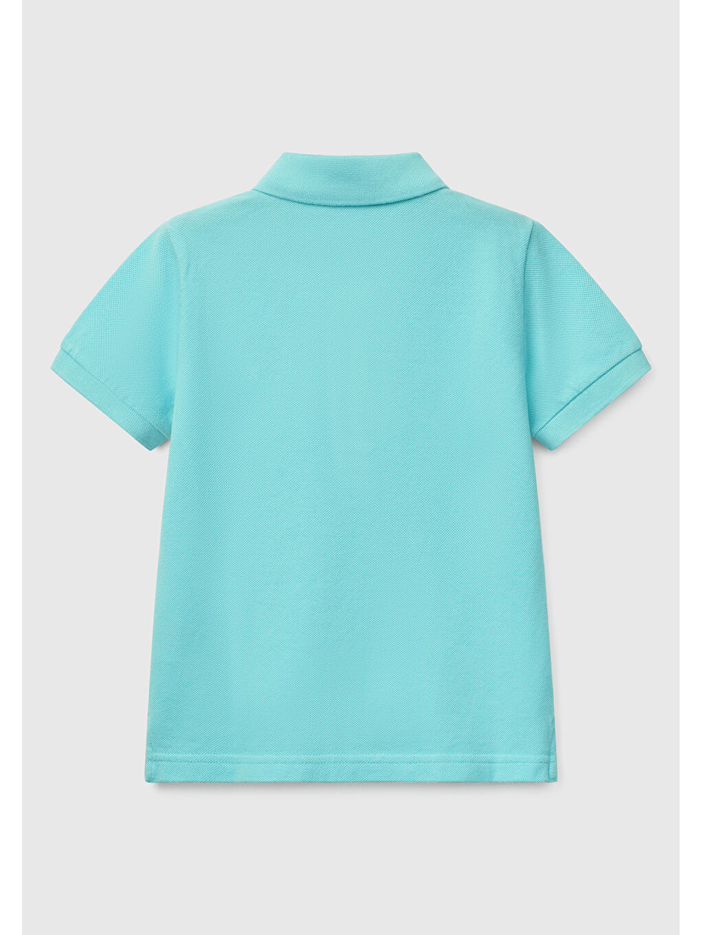 Turkuaz Erkek Çocuk Su Yeşili Logolu Pike Polo Tişört-1