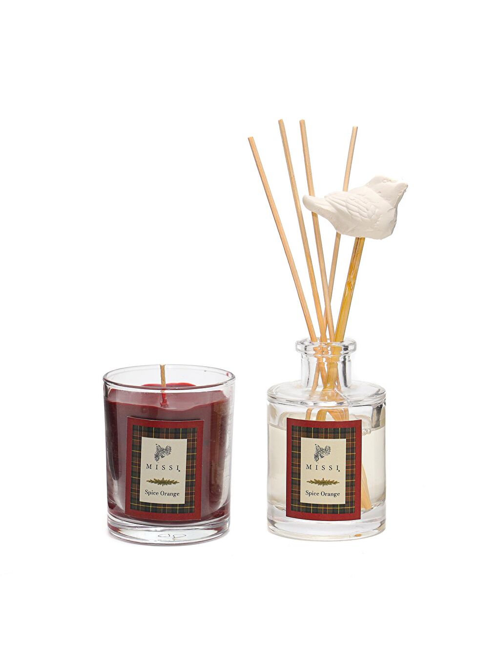 Bordo Yılbaşı Spice Orange Hediye Seti (Oda kokusu&Vegan Mum)-1