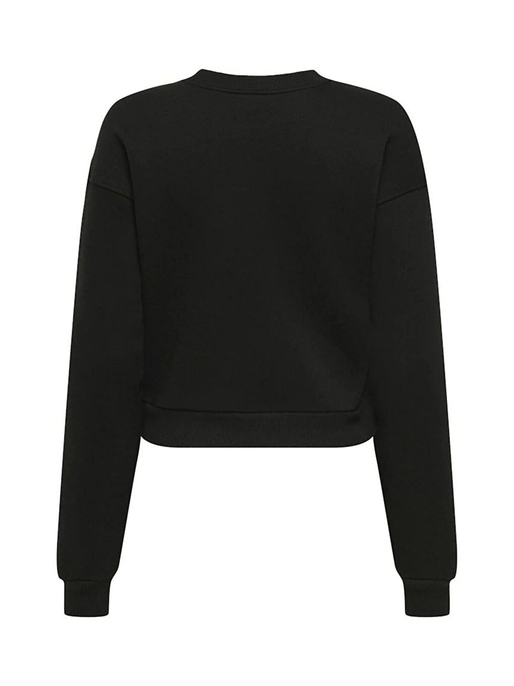 Siyah Onlevisa Pamuklu Regular Fit Bisiklet Yaka Kadın Sweat 15358296-1