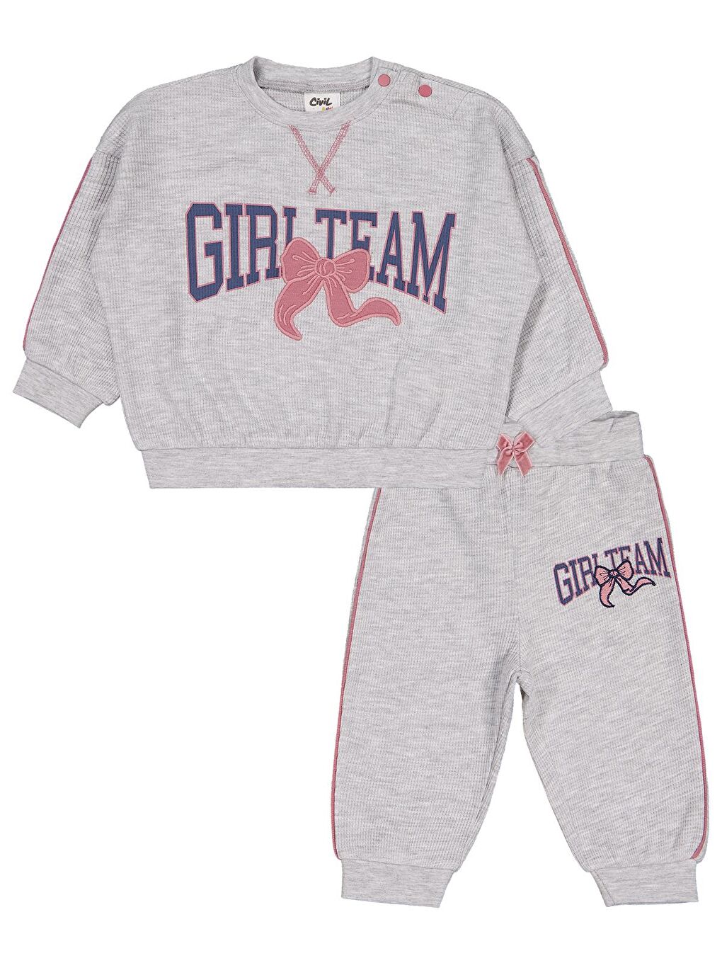 Baby Gırl Team Fiyonk 6-18 Ay Takım - Gri 6-9 Ay