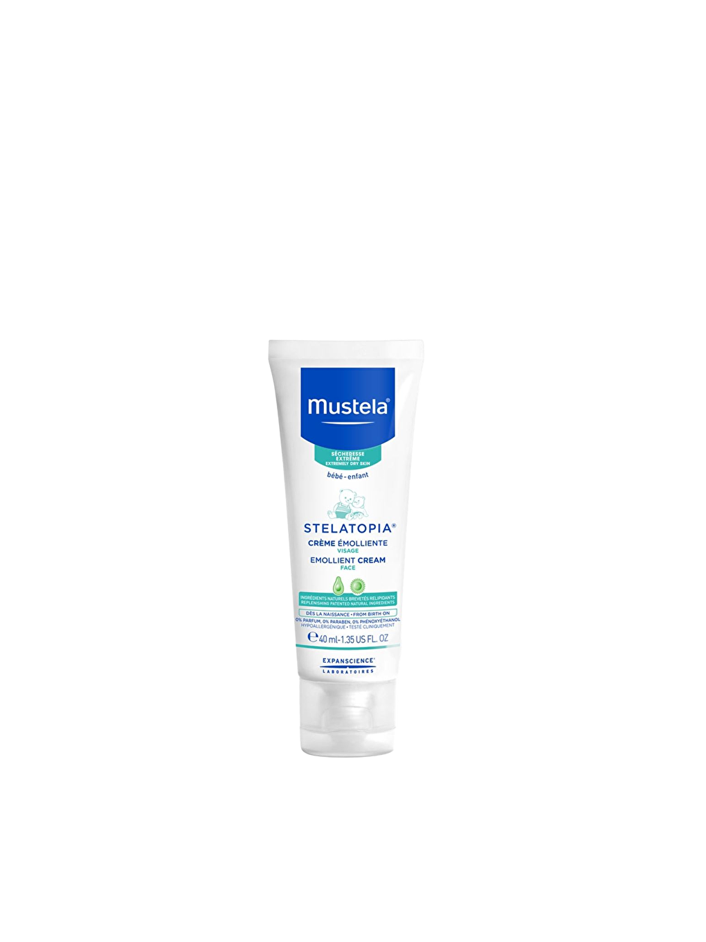 Mustela Renksiz Stelatopia Emollient Face Cream Yüz Kremi 40 ml