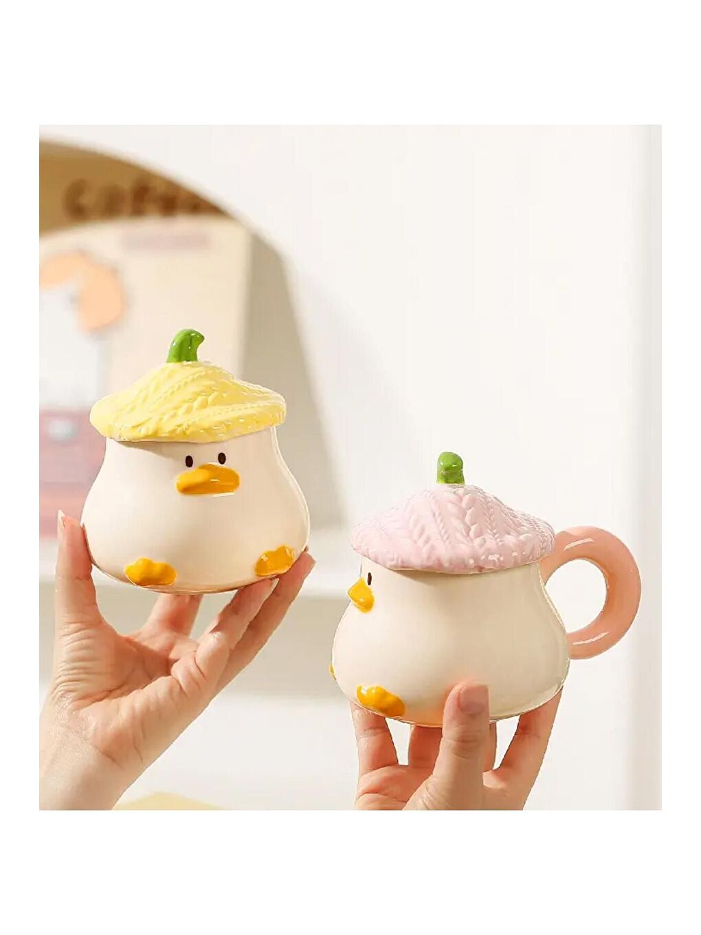 Karışık Ördek Şeklinde Seramik Kupa-2