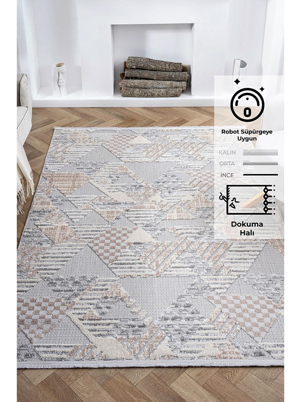 Bej Konfor Value 9901 Modern Dokuma Halı-160x230