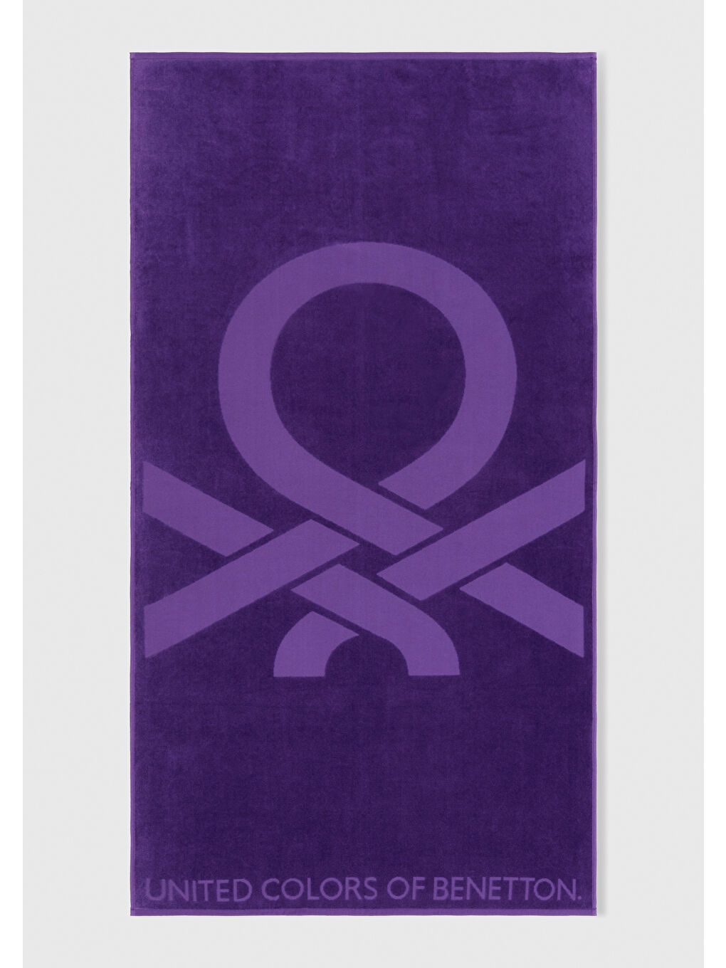 Unisex Mor %100 Pamuk Logolu Plaj Havlusu
