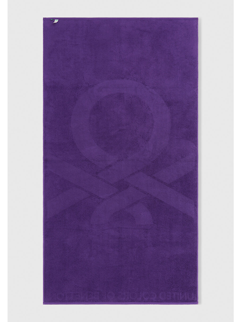 Unisex Mor %100 Pamuk Logolu Plaj Havlusu-1