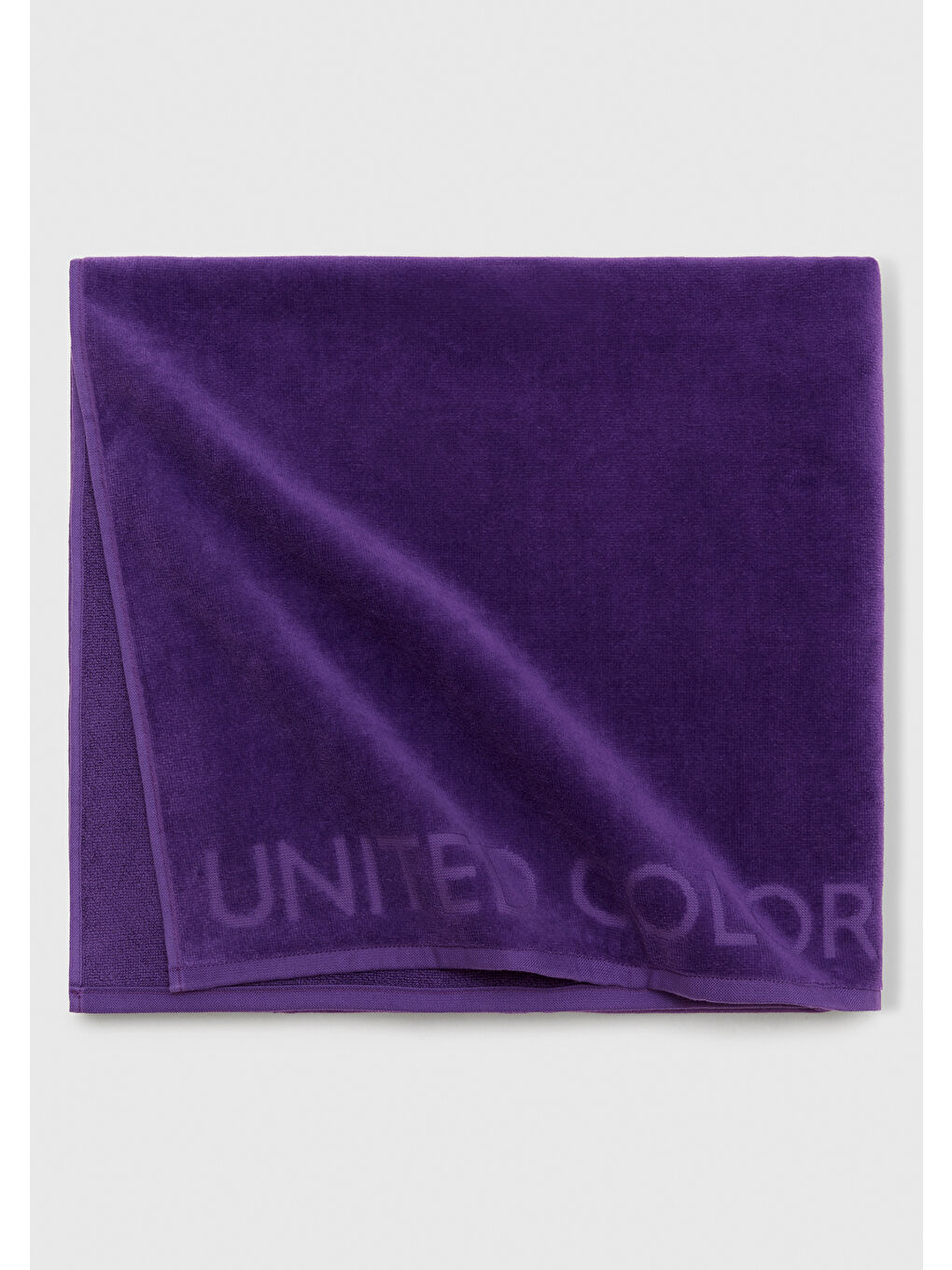 Unisex Mor %100 Pamuk Logolu Plaj Havlusu-2