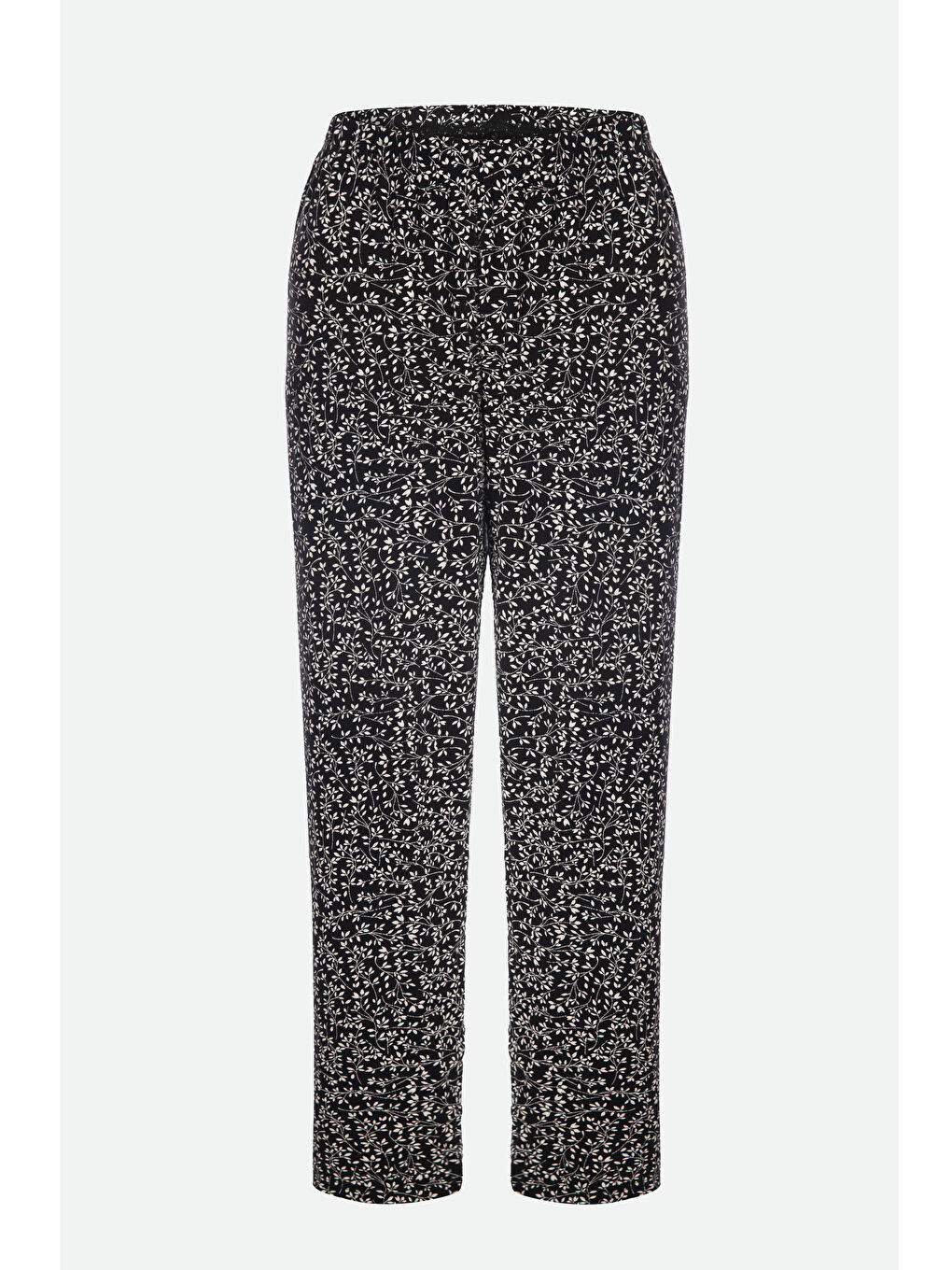 Siyah Kadın Viskon V Yaka Kısa Kollu Curve Pijama Takımı-2