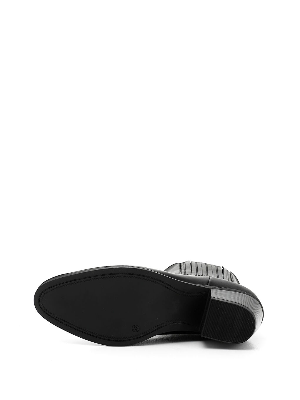 Mor Kadın ZÜMRÜT-SİYAH Kalın Topuklu Hakiki Deri Kovboy Bot-3