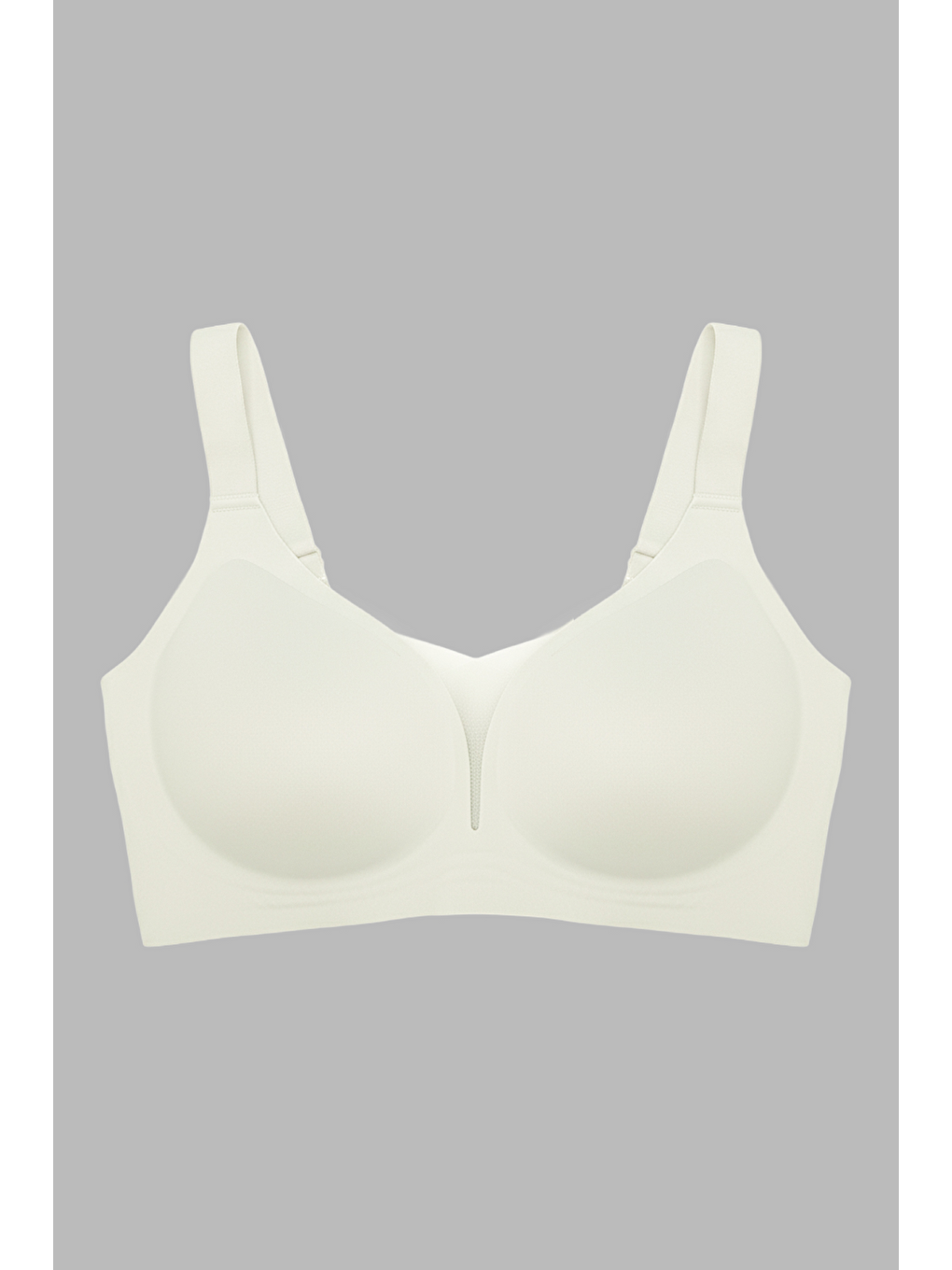 Ekru Seamless Bra - Shape | Krem Lazer Kesim Dikişsiz Toparlayıcı Büyük Beden Tüllü Kadın Sütyen