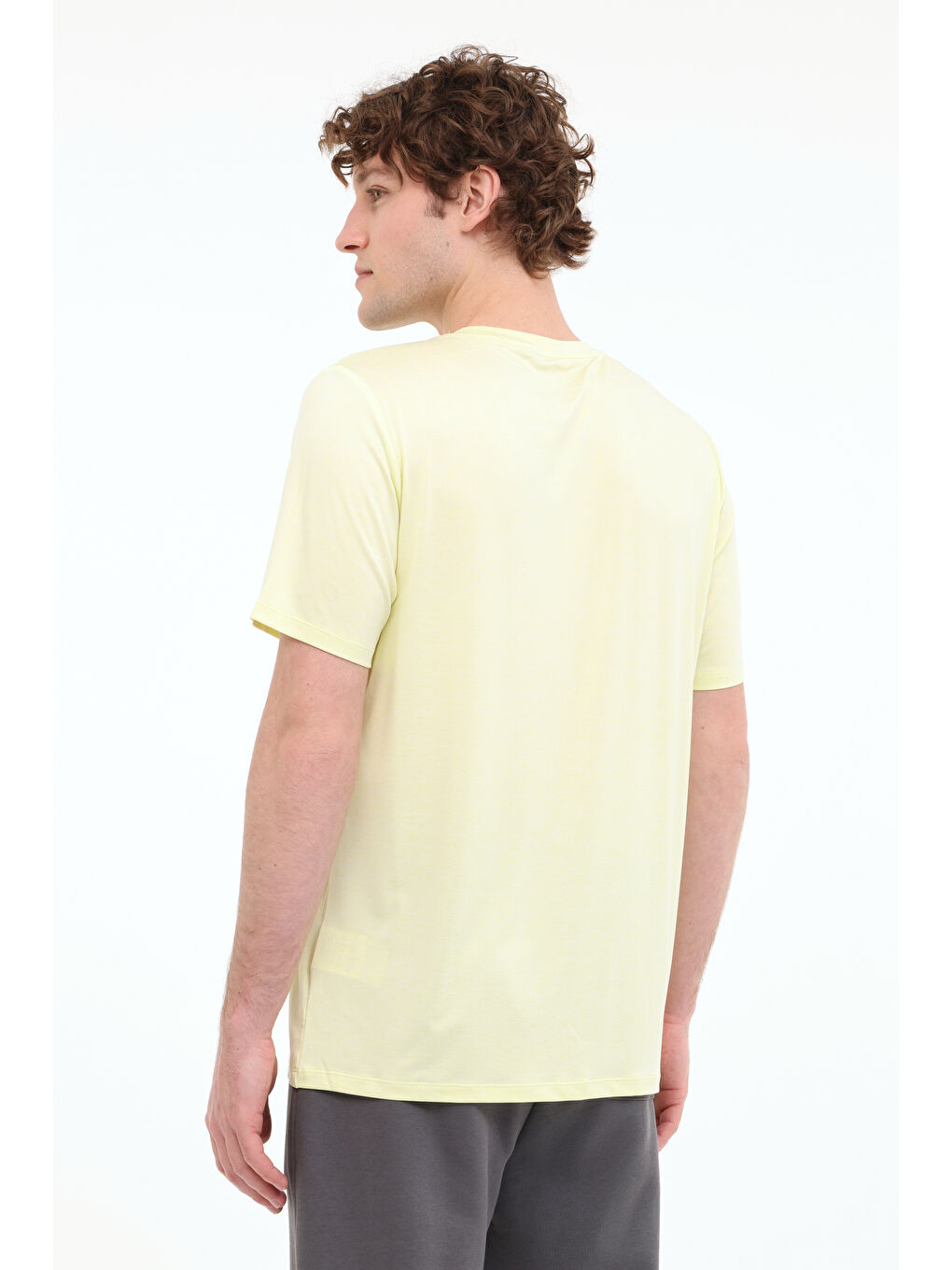 Sarı ML TED 11C-PRF3006 5FX LIME MULINE Erkek Kısa Kol T-Shirt-1