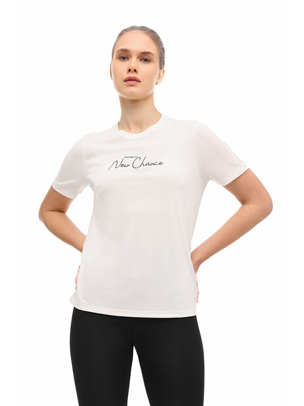 Bej WL 11ROT 6FX Ekru Kadın Kısa Kol T-Shirt