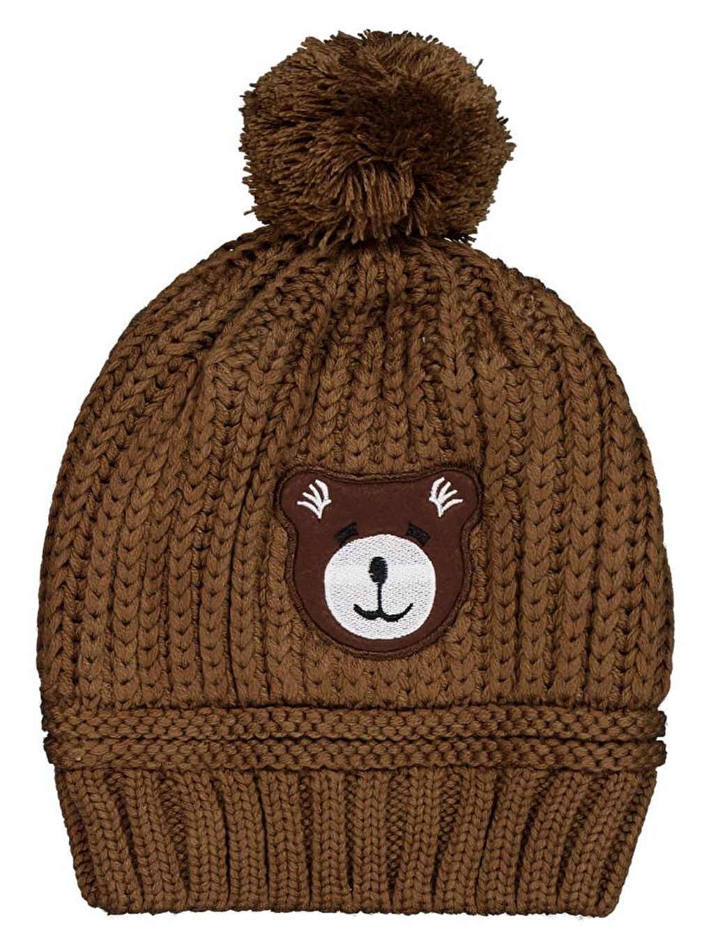 Kahverengi Boys 2-5 Yaş Atkı Bere Eldiven Set - Kahve Standart-1