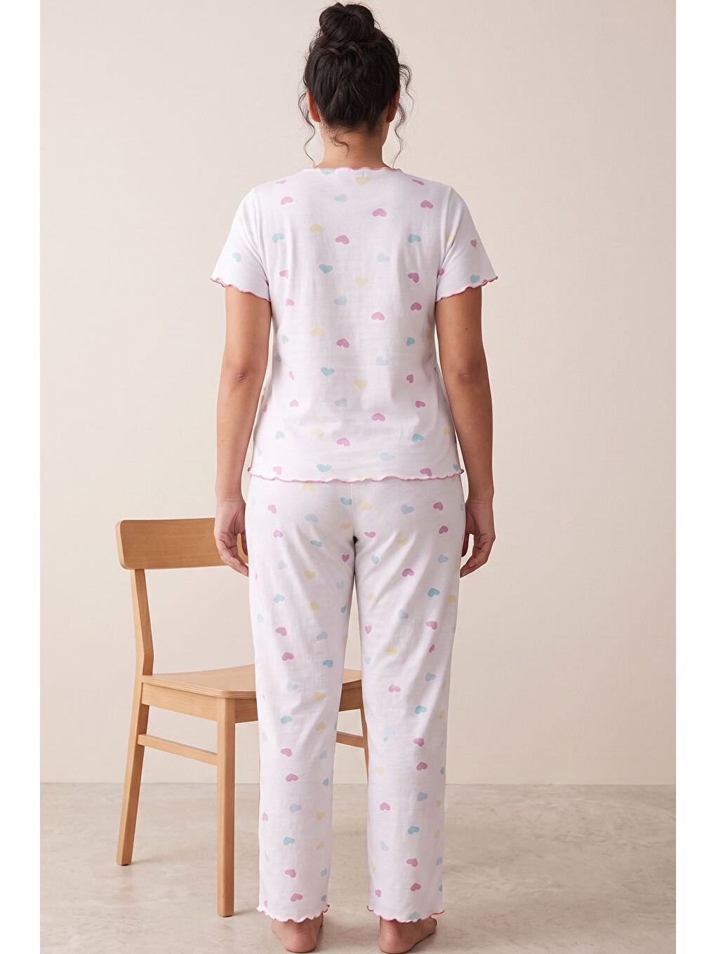 Karışık Beden Fitilli Kaşkorse Örme Pijama Takım26120851-3