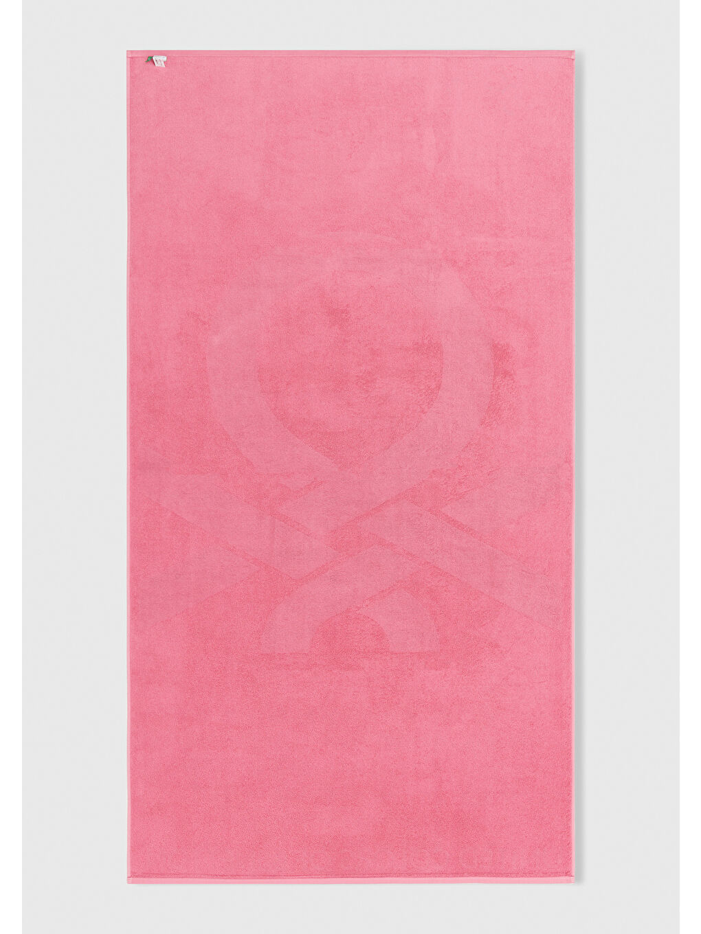 Unisex Pembe %100 Pamuk Logolu Plaj Havlusu-1