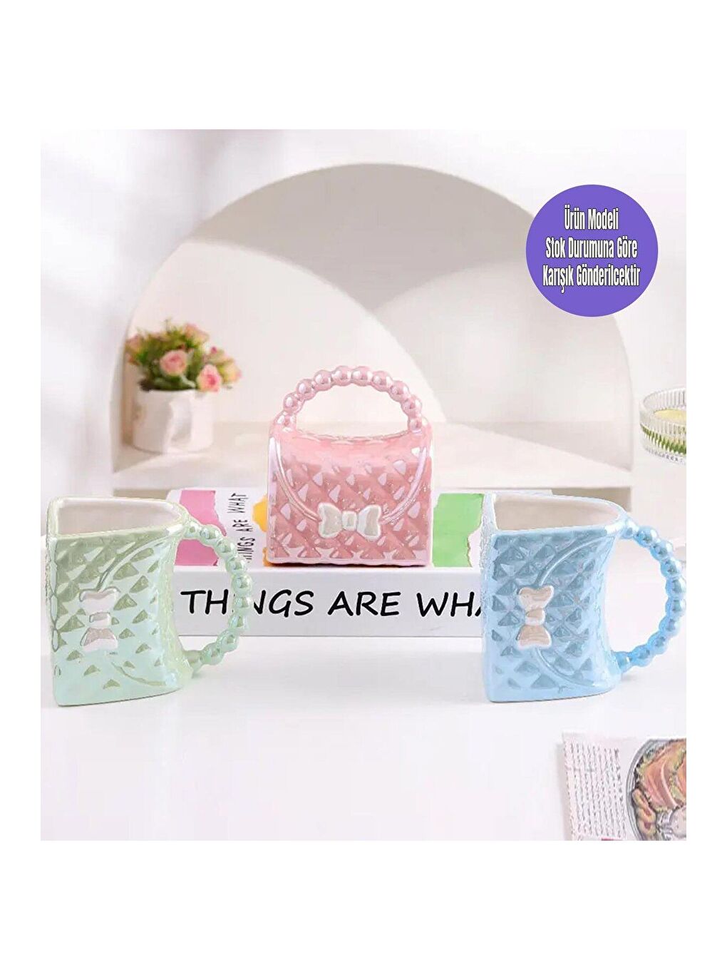 Karışık Çanta Şeklinde Seramik Kupa