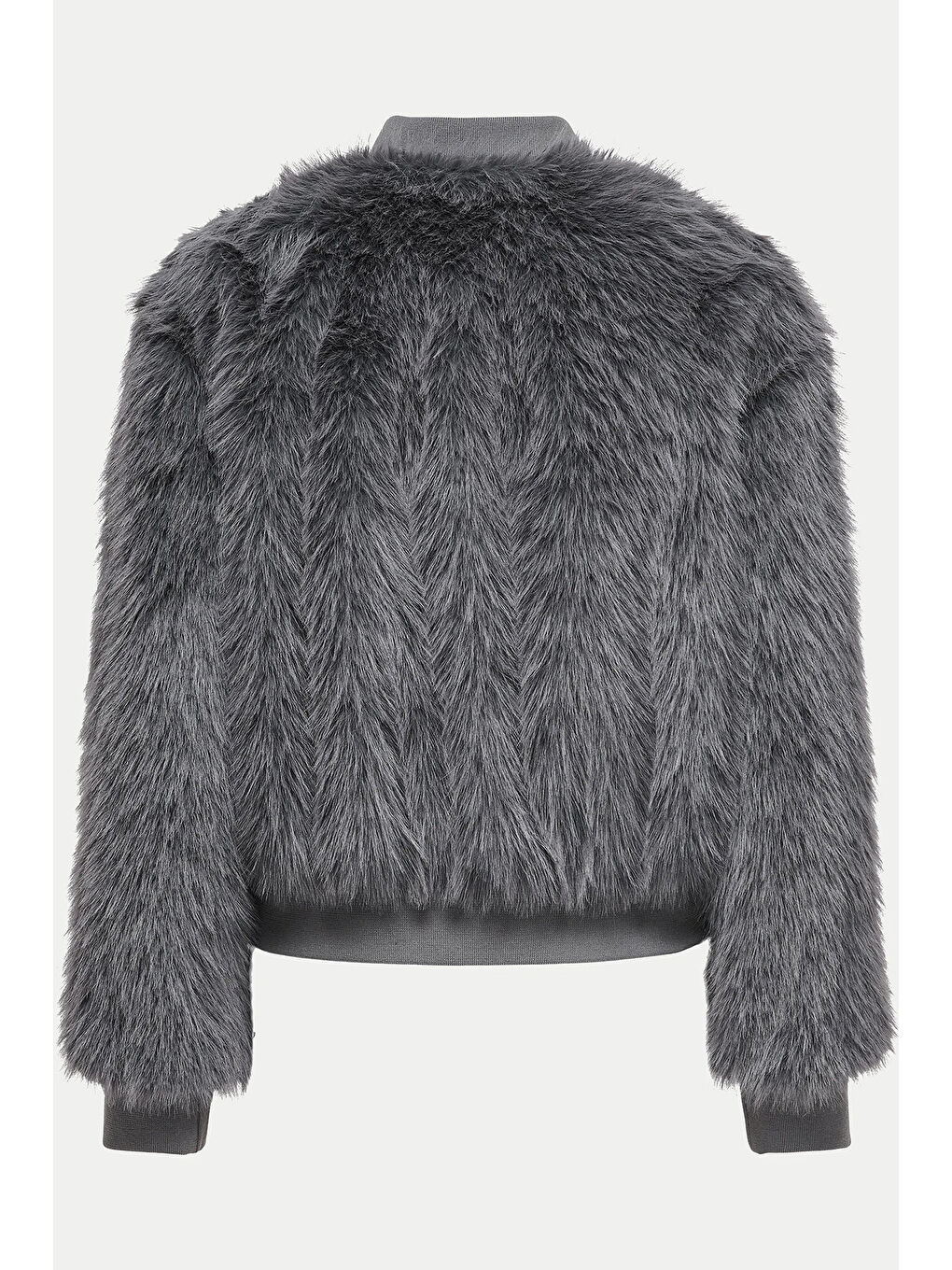 Antrasit Onlmanny Regular Fit Kolej Yaka Yumuşak Tüylü Kadın Mont 15322405-5