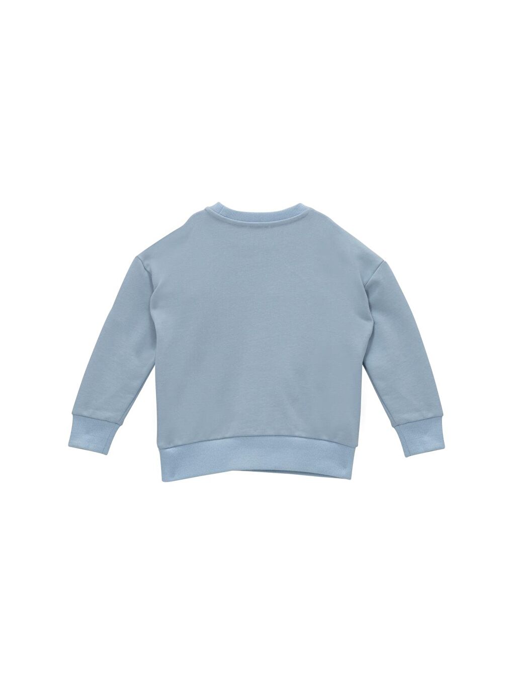 Kız Çocuk Cep Detaylı Baskılı Sweatshirt - Bebek Mavisi-2