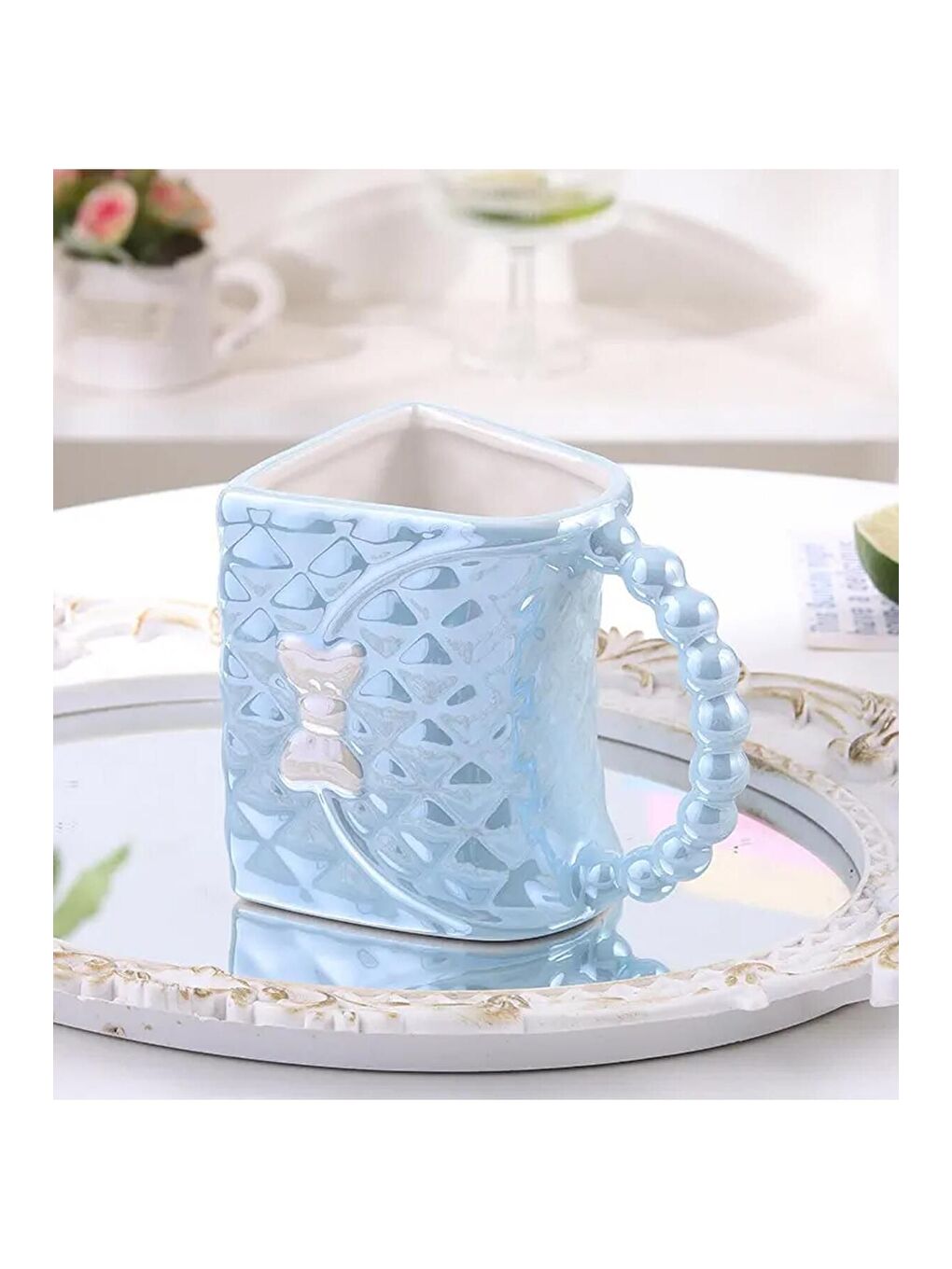 Karışık Çanta Şeklinde Seramik Kupa-2