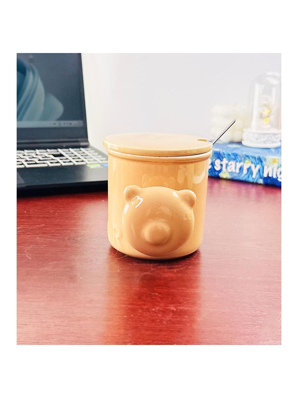 Karışık Sevimli Ayı Kulplu Seramik Kupa-3