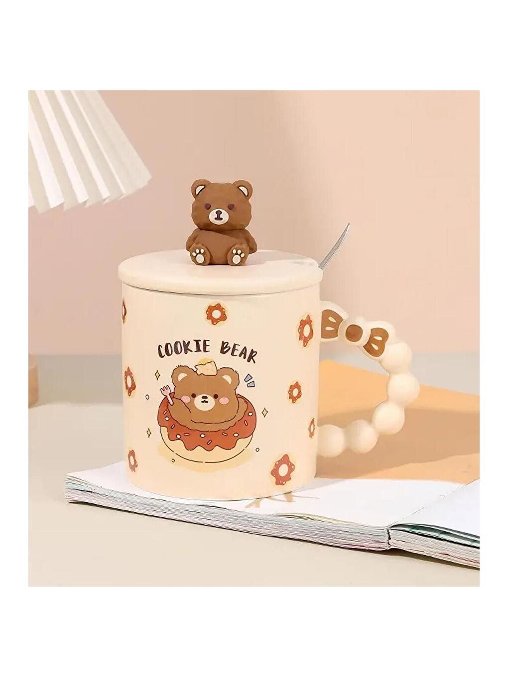 Karışık Ayıcık Desenli Eğlenceli Seramik Kupa-5