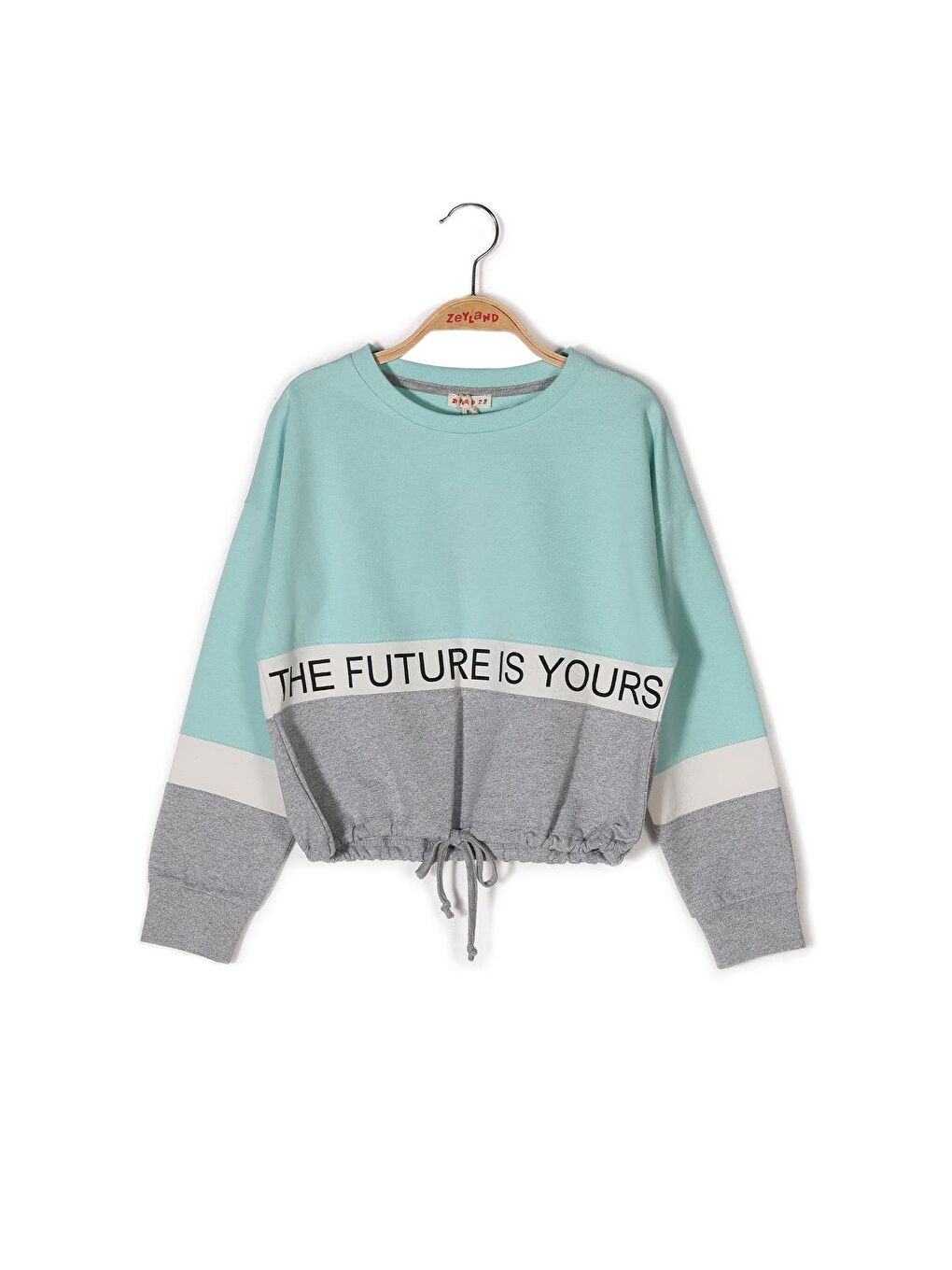 ZEYLAND Yeşil Kız Çocuk Baskılı Sweatshirt - 3