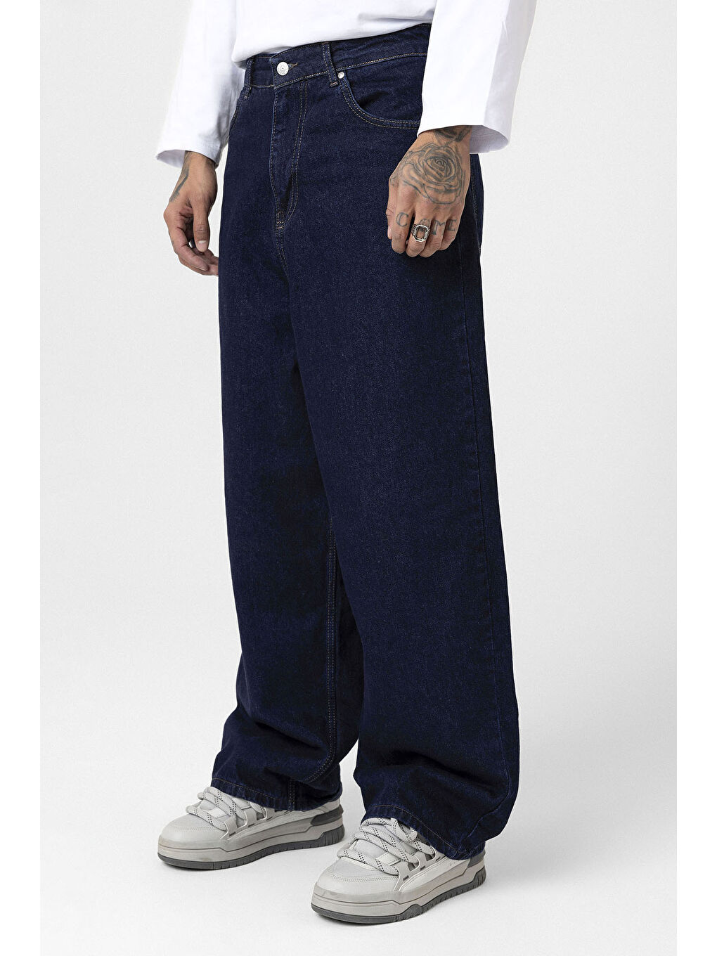 VAMOSCLO Mavi Super Baggy Fit Erkek Jean - 2