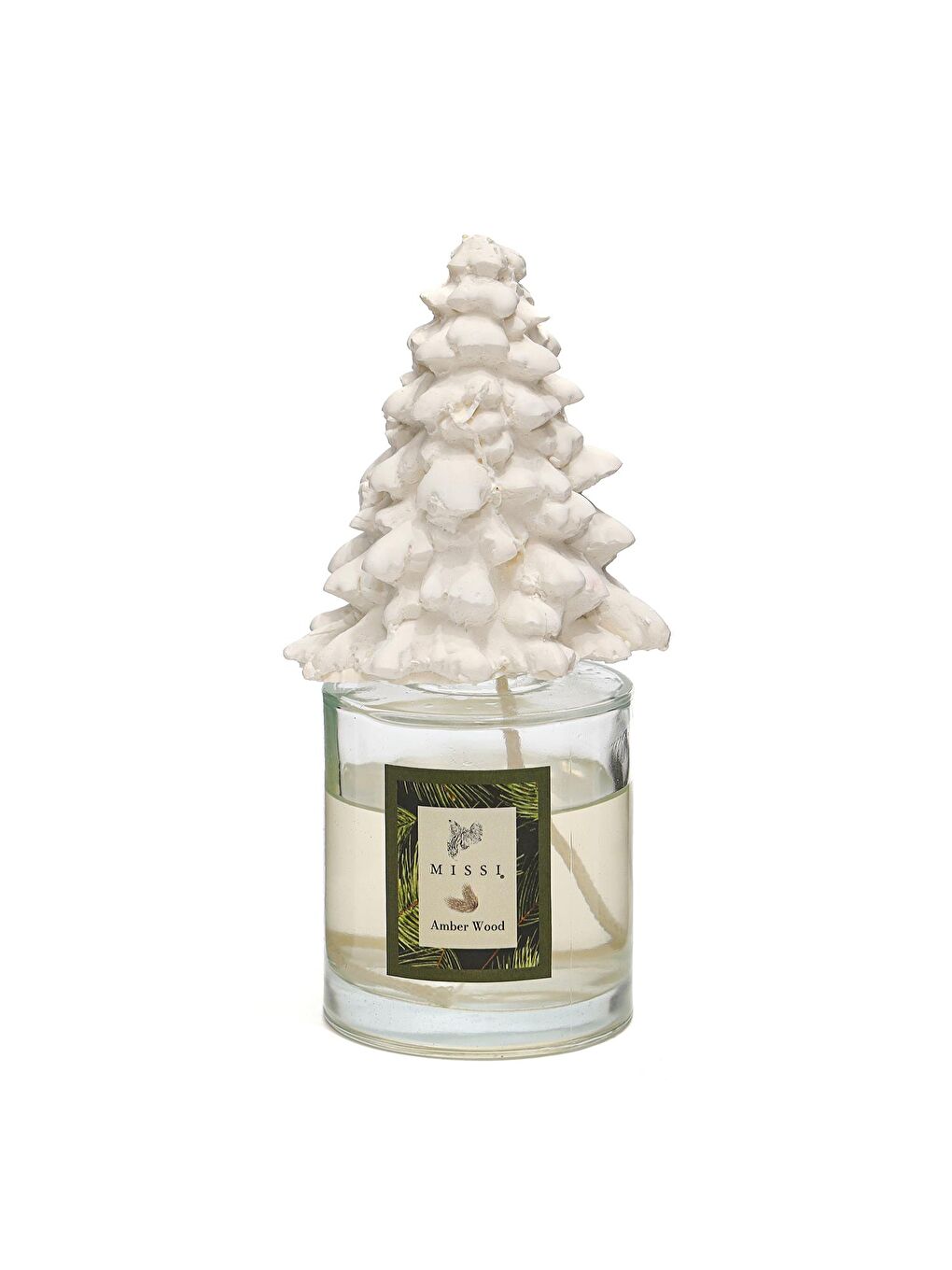 Ekru Yılbaşı 200 ml Çamağacı Seramik Taşlı Amber Wood Oda Kokusu