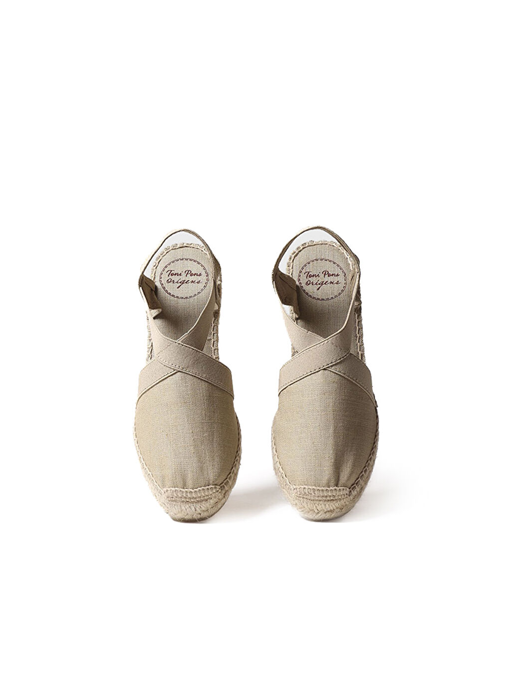 Gri Kadın Sandalet Ter Elastic Linen Stone (Pedra)-2