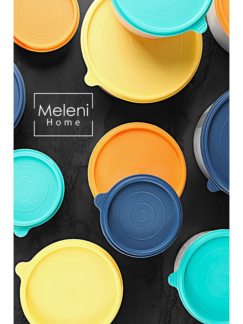 24'lü Yuvarlak Gıda Saklama Kabı Seti 12x250 6x600 6x1200 ml Sarı-5