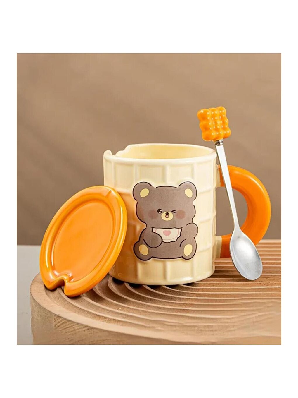 Karışık Ayıcık Temalı Renkli Seramik Kupa-1