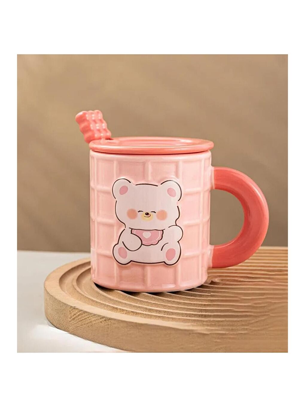 Karışık Ayıcık Temalı Renkli Seramik Kupa-3