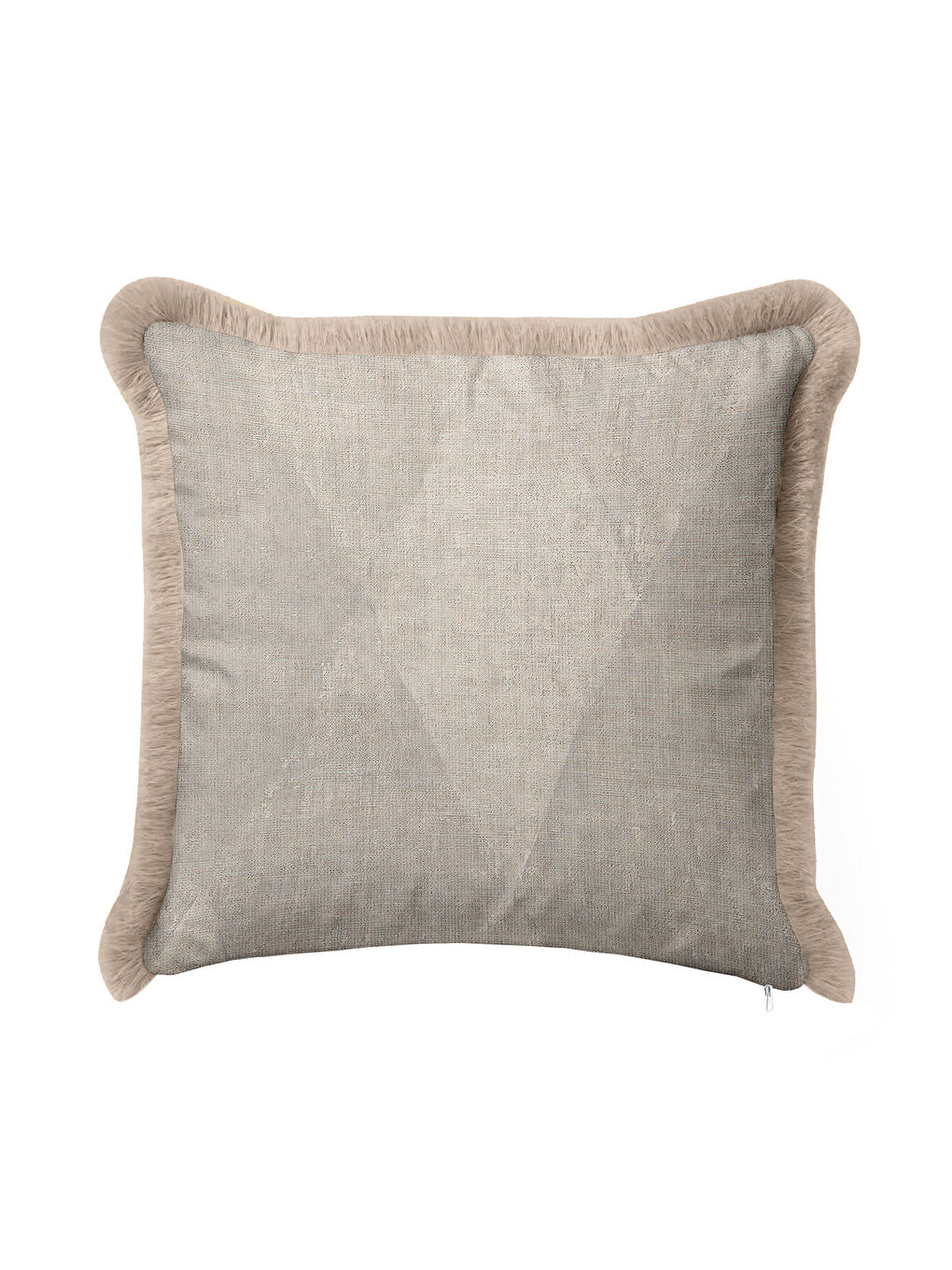 Karışık Modern Lüks Saçaklı Yastık Kılıfı - Doğal Doku Rustik Bej Püsküllü Kırlent Kılıfı-1