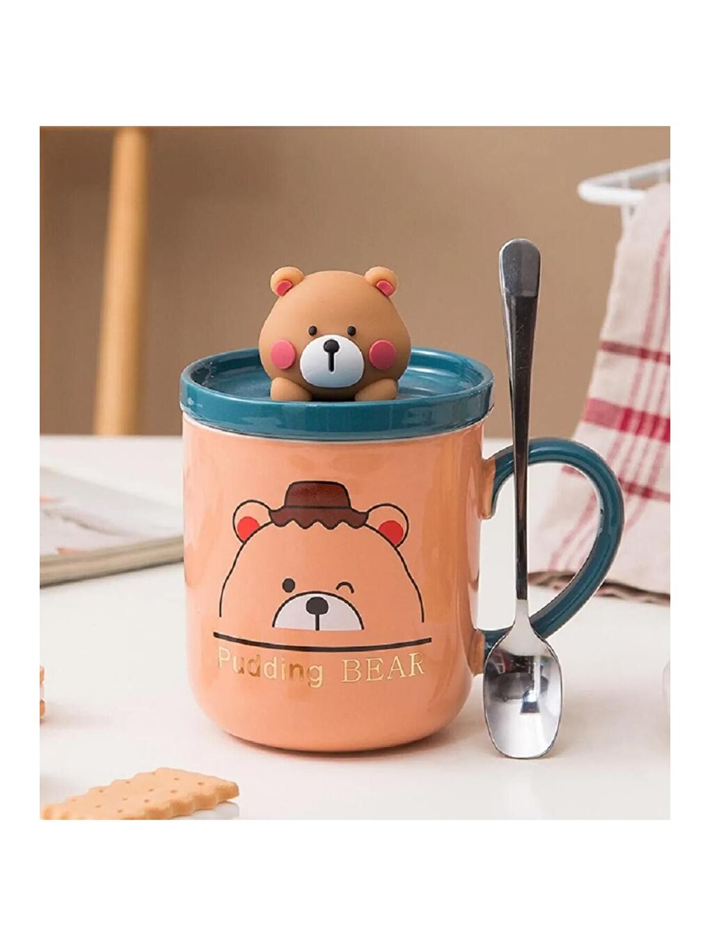 Karışık Ayıcık Figürlü Şirin Seramik Kupa-4