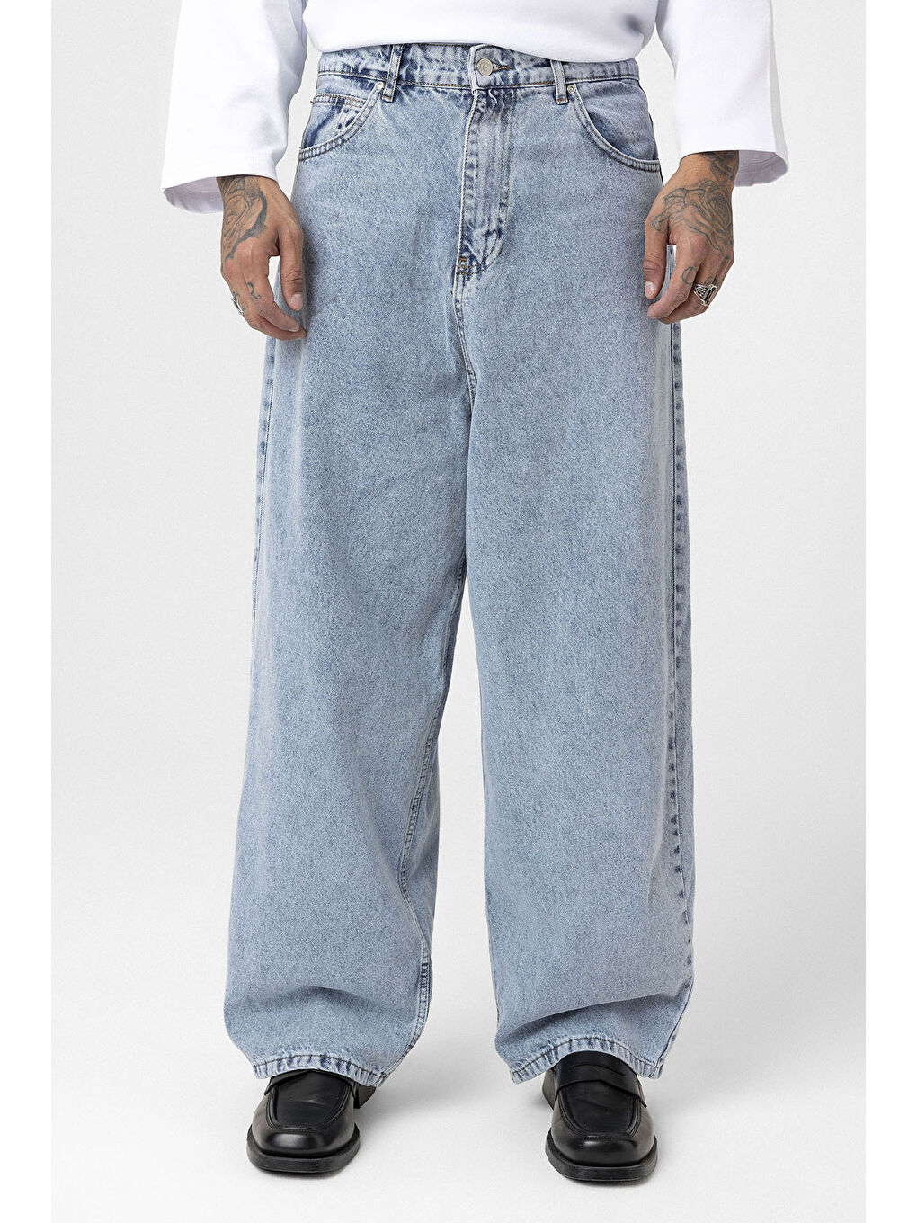 VAMOSCLO Mavi Super Baggy Fit Erkek Jean - 2