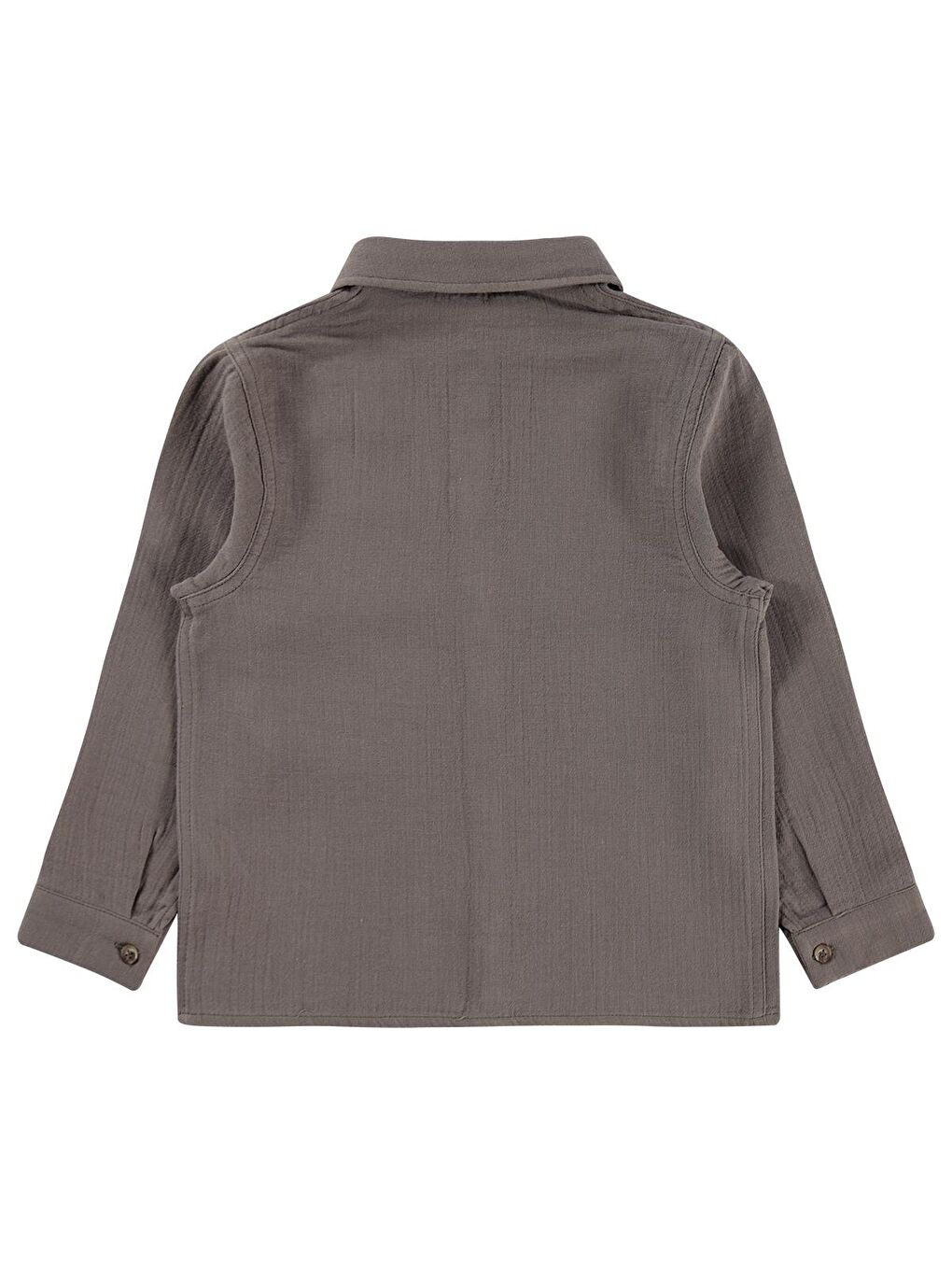 Boys Uzun Kol Basic 6-9 Yaş Gömlek - Kahverengi-1