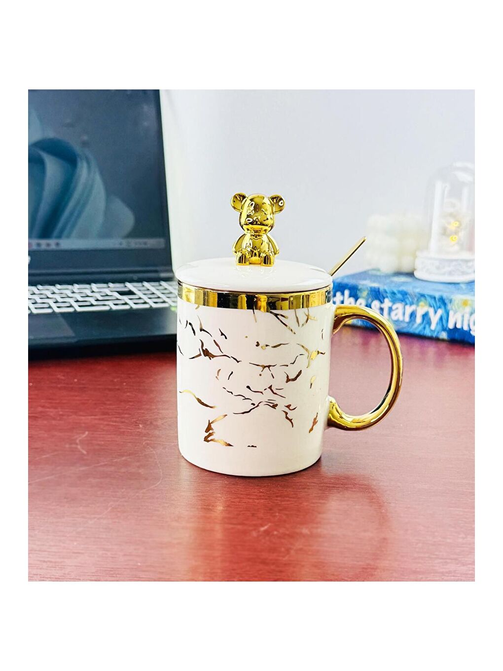 Karışık Figürlü Ve Mermer Desenli Seramik Kupa-2