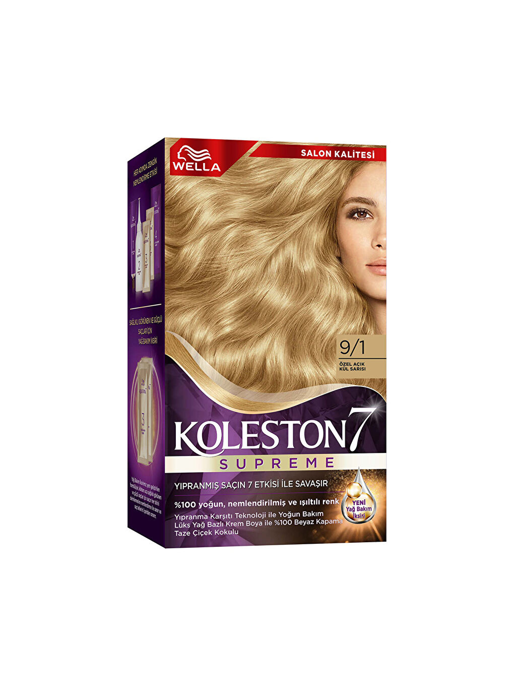 Wella Renksiz Koleston Supreme Saç Boyası 9/1 Özel Açık Kül Sarısı - 2