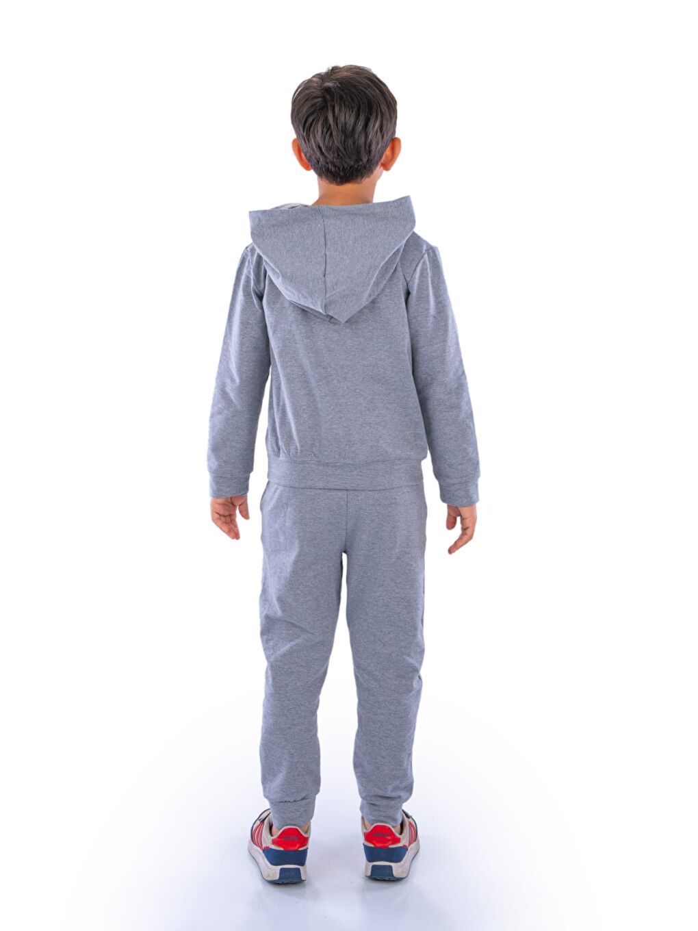 Gri Class Kanguru Cepli Kapüşonlu Çocuk Eşofman MNK10071-2