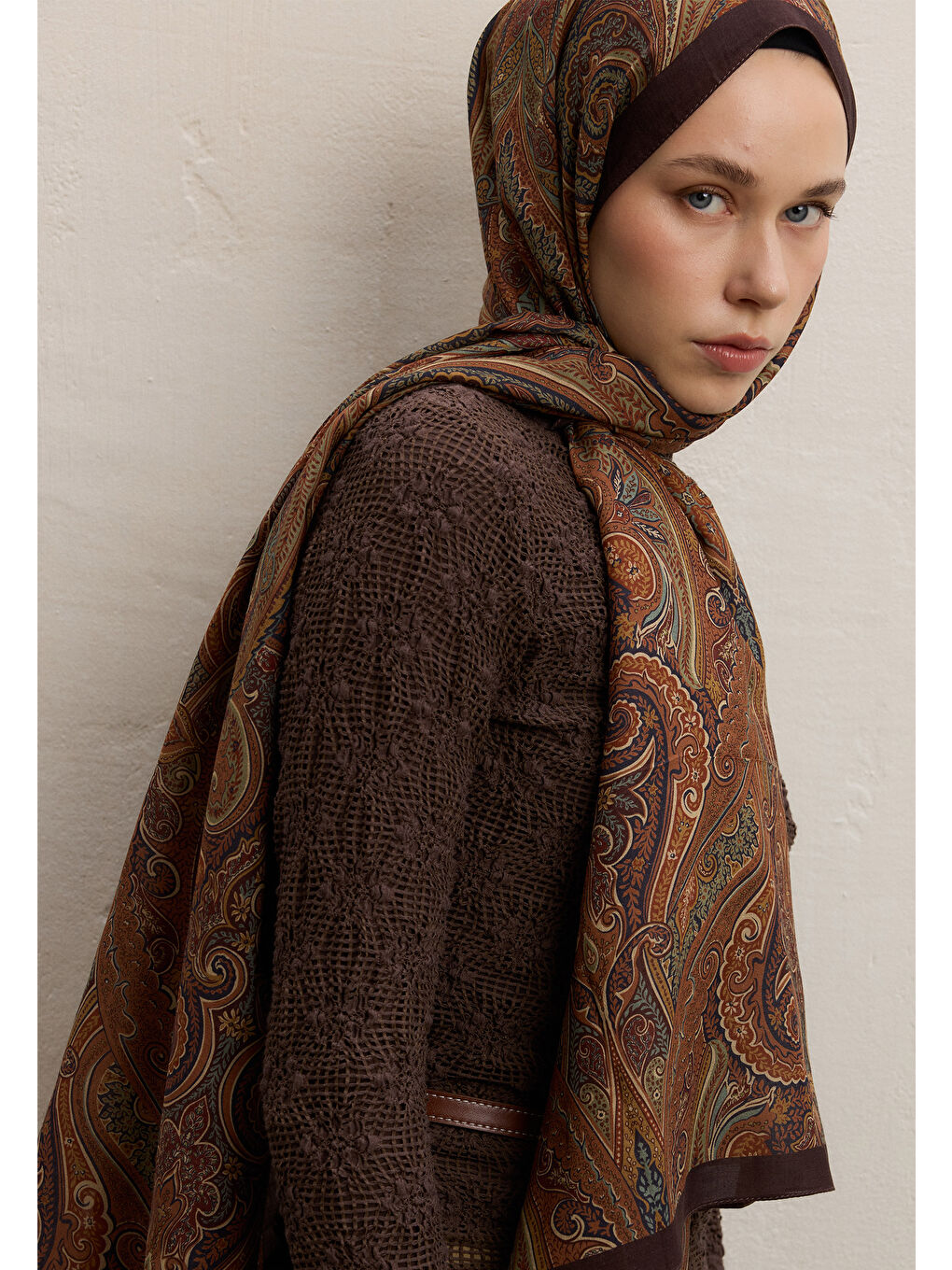 Kahverengi Ember Desen Şal Kiremit-3