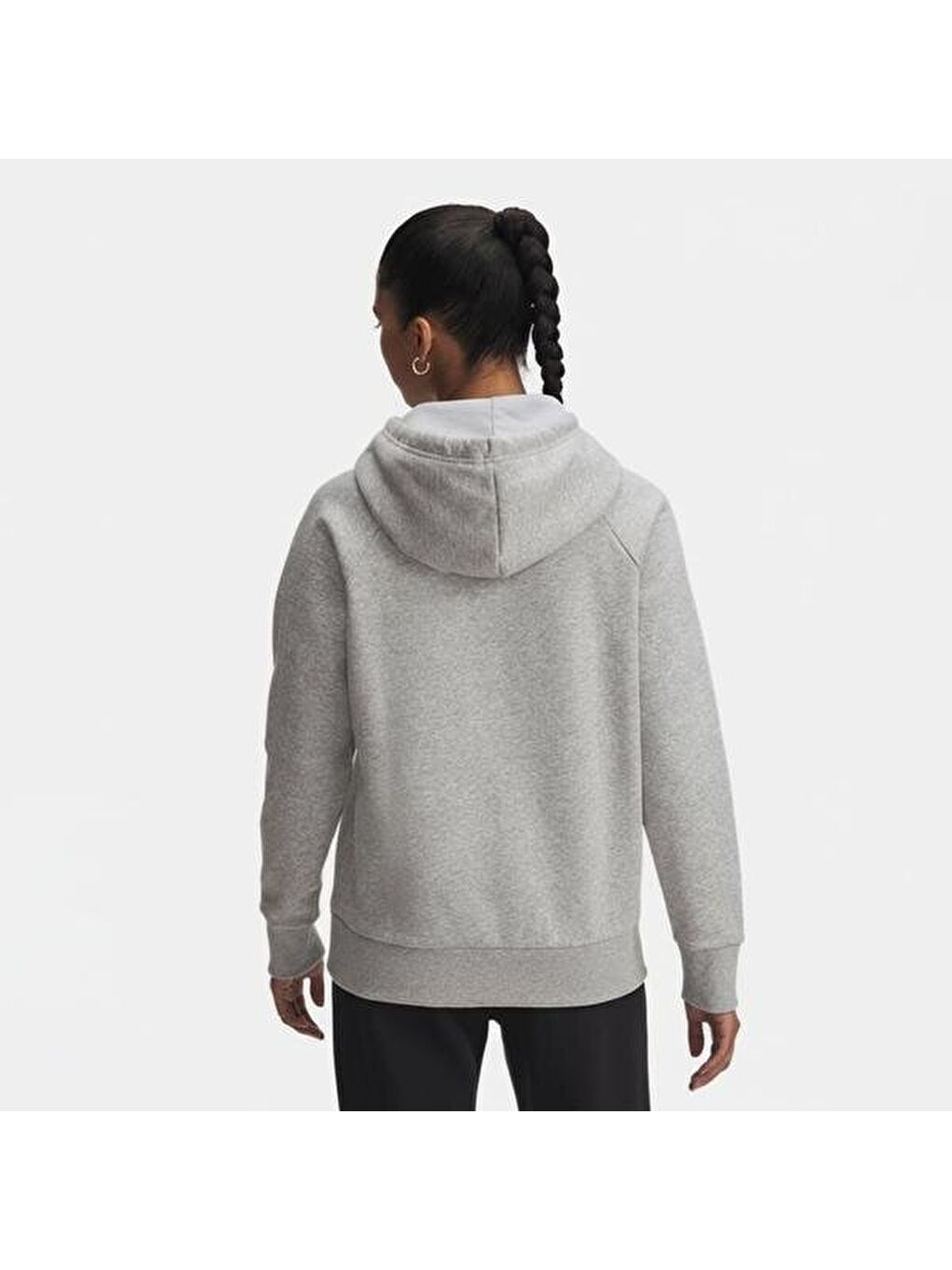 Rival Fleece Shimmer Kadın Gri Kapüşonlu Sweatshirt-1