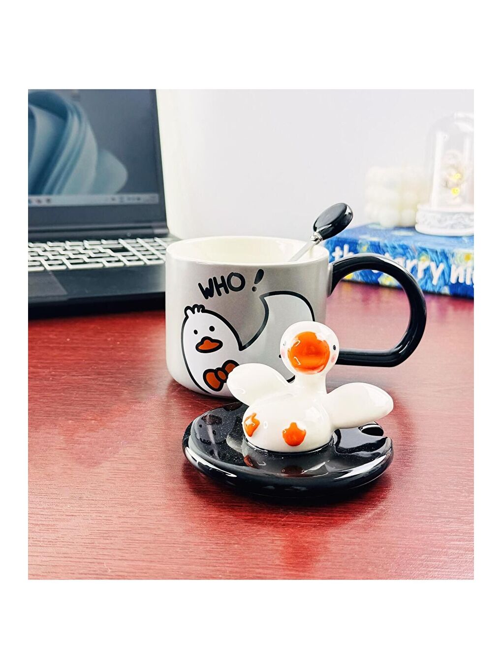 Karışık Ördek Figürlü Seramik Kupa-1